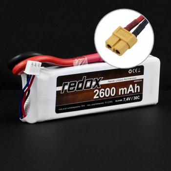 Redox 2600mAh 7,4V 30C - LiPo-Pack